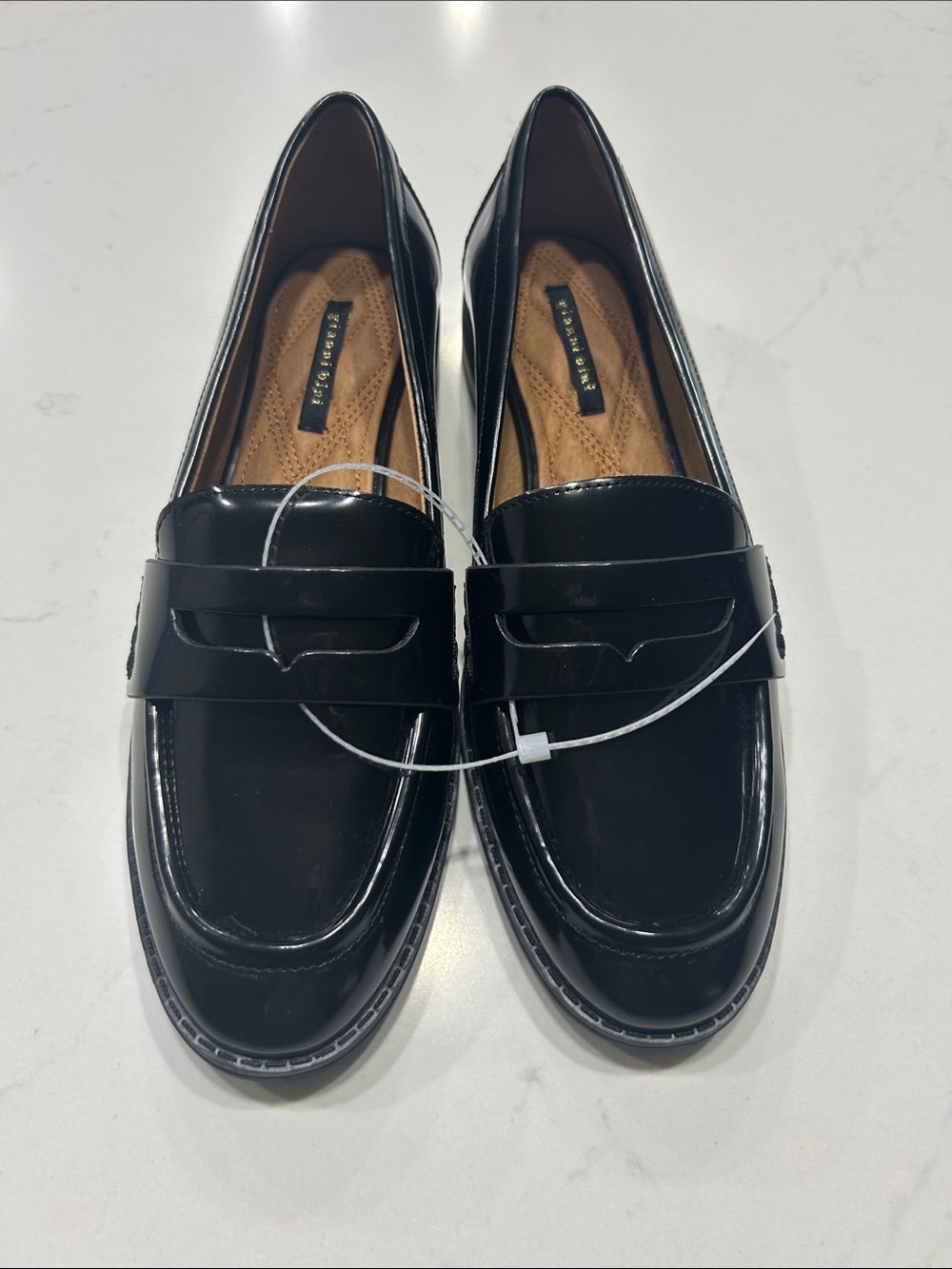 Gianni Bini Black Patent Leather Women's Loafers